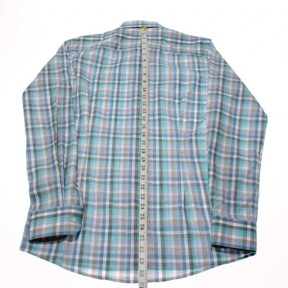 Eton NWT Casual Button Down Shirt Size 38 15 S Contemporary Fit in Blue/Multi